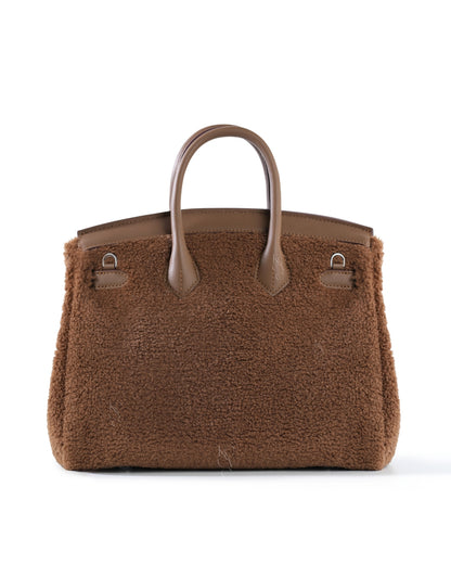 Medium Plush Tote in Teddy Brown | Playful Palette Collection
