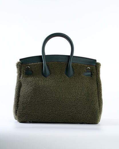 Medium Plush Tote in Moss Green | Playful Palette