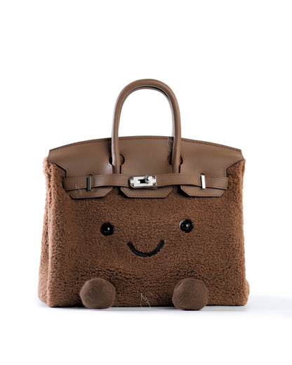Medium Plush Tote in Teddy Brown | Playful Palette Collection