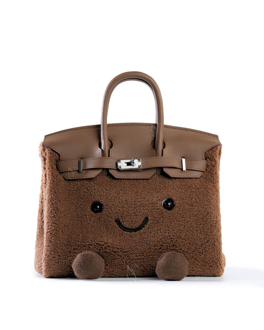 Medium Plush Tote in Teddy Brown | Playful Palette Collection