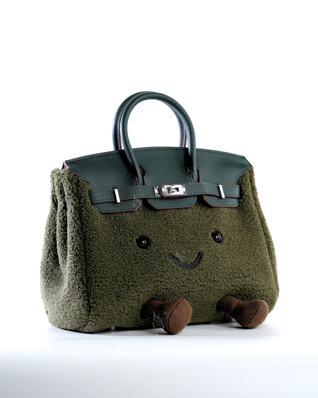 Medium Plush Tote in Moss Green | Playful Palette