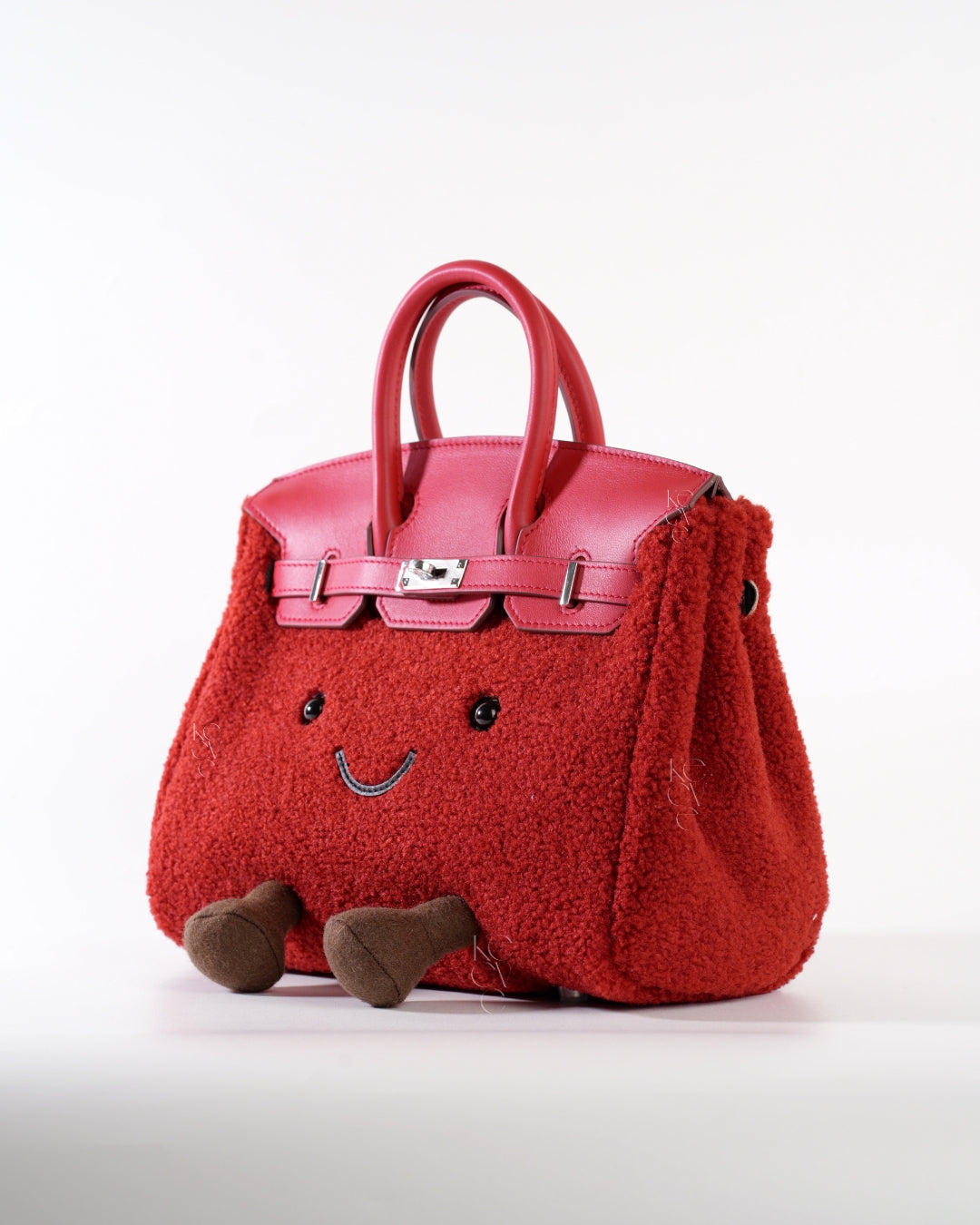 Medium Plush Tote in Cherry Red | Playful Palette Collection