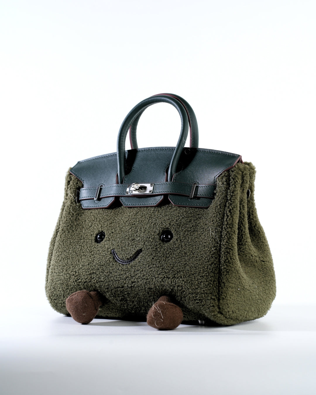 Medium Plush Tote in Moss Green | Playful Palette