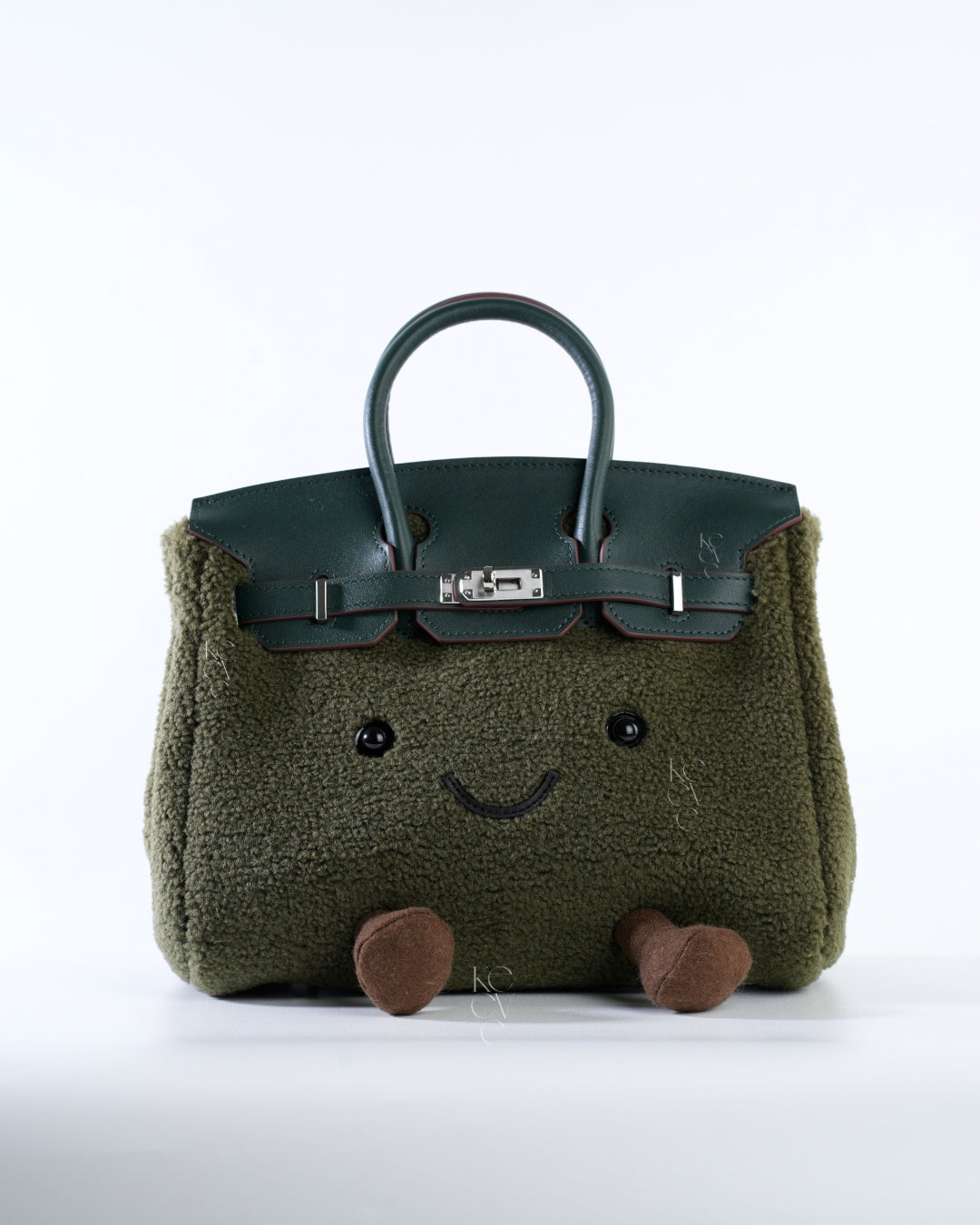 Medium Plush Tote in Moss Green | Playful Palette
