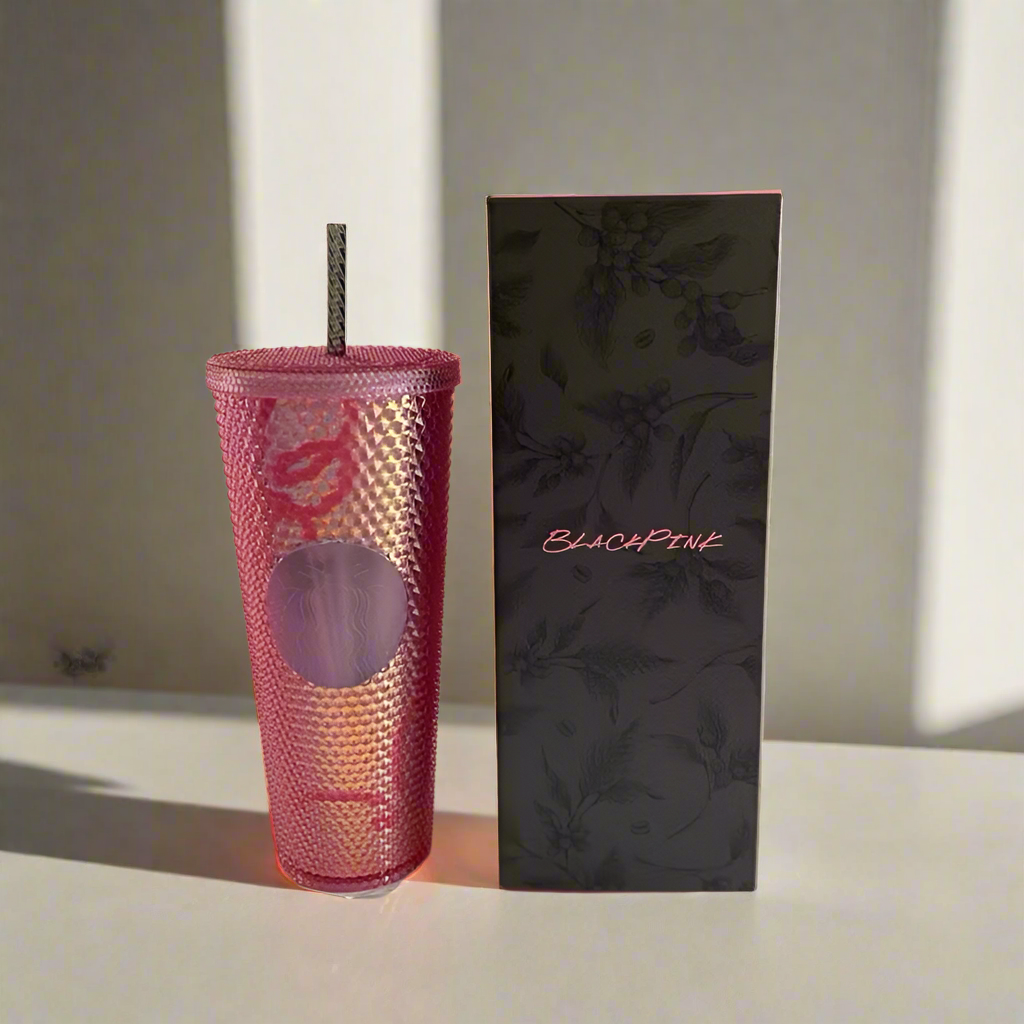 Starbucks X Blackpink Limited Edition Tumblr Jisoo's Pick Pink & Black Stud