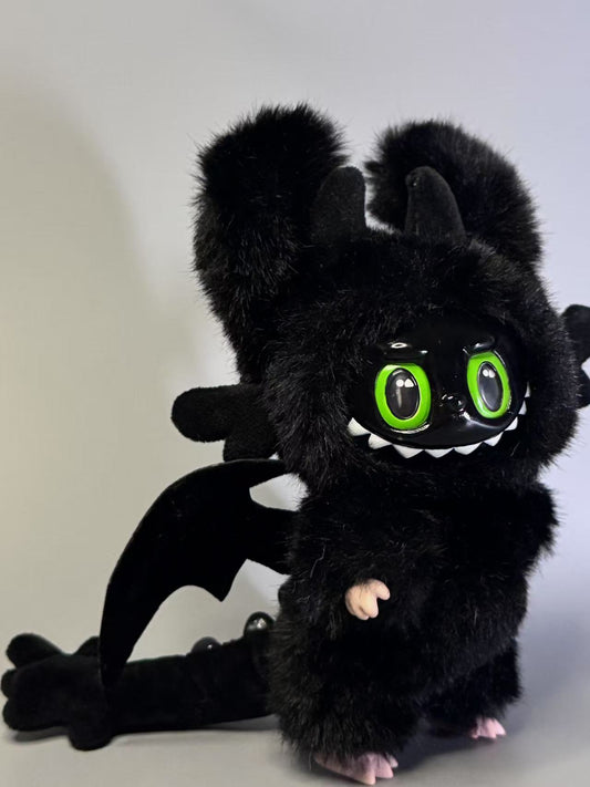Custom Labubu - How to train your dragon in Black