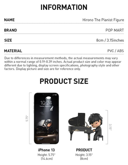 Popmart Hirono Pianist Figurine