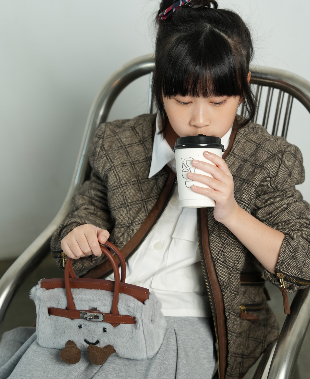 Pocket Plush Tote in Fog | Limitée Collection