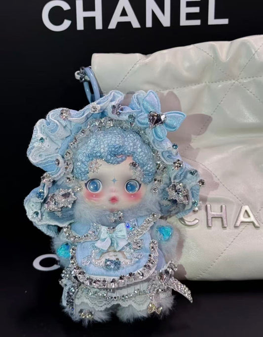 Custom Skullpanda Aqua Bloom – Swarovski Edition