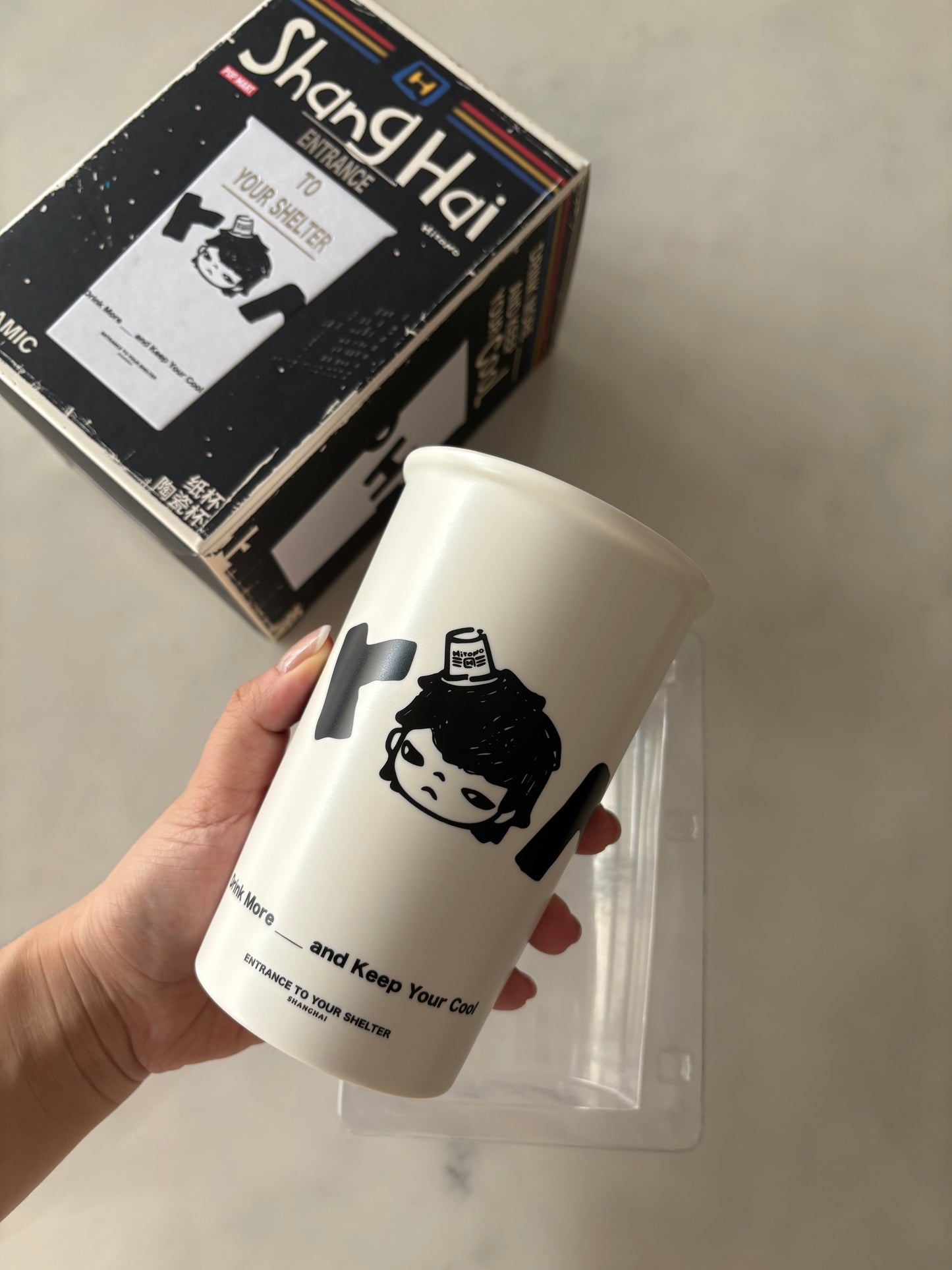 Popmart Hirono Ceramic Cup Shanghai Exclusive
