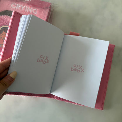 Popmart Crybaby Crying For Love Plush Notebook (Pink)