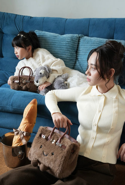 Pocket Plush Tote in Cinnamon | Limitée Collection