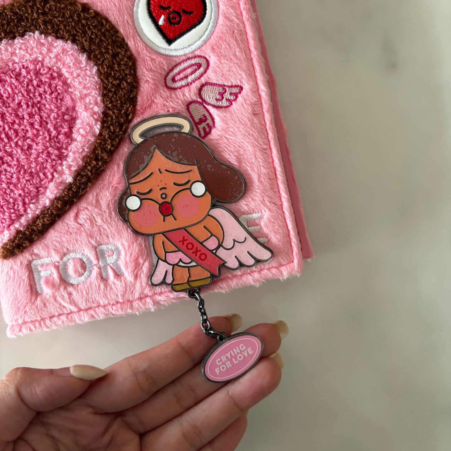 Popmart Crybaby Crying For Love Plush Notebook (Pink)