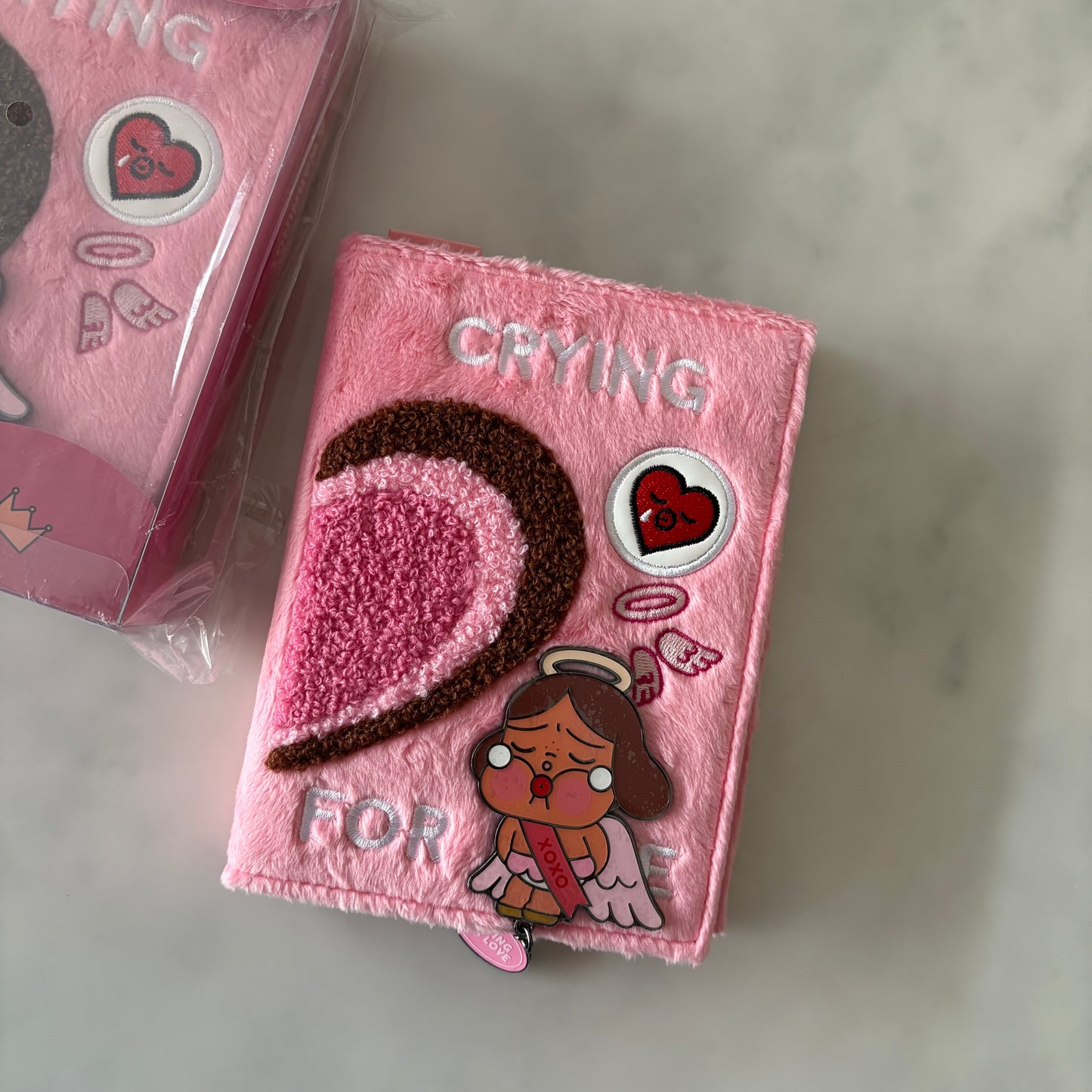 Popmart Crybaby Crying For Love Plush Notebook (Pink)