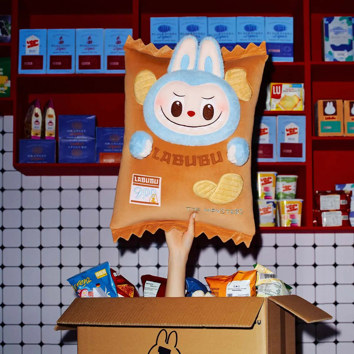 Popmart THE MONSTERS Wacky Mart Series-Pillow (Chips)